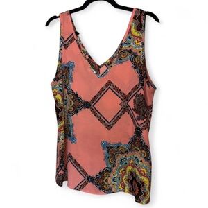 Tyche Coral Patterned Tank Top